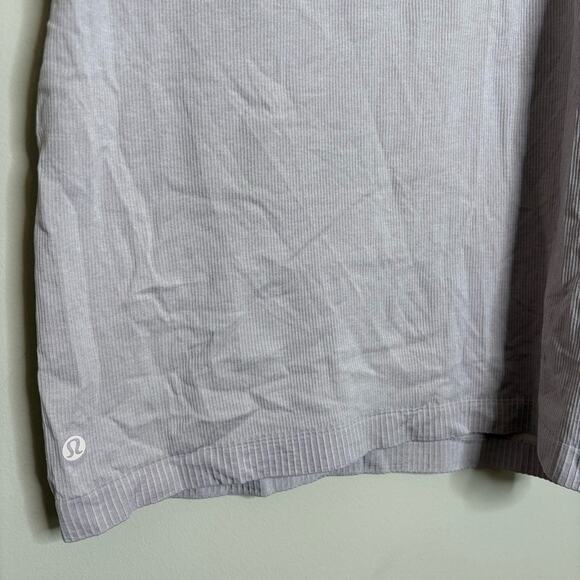 Lululemon Gray Purple Ribbed Tank Top Size 10 - Picture 3 of 5